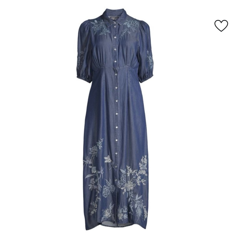 Johnny Was Jacqueline Puff Midi Shirtdress